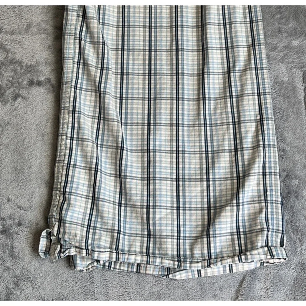 North Face Men's Dress Shirt Check Size Large Blue White‎